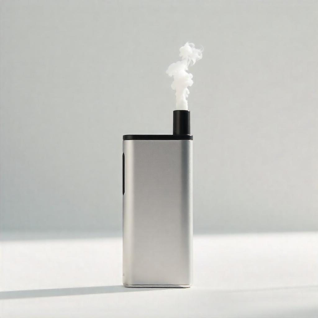 Good E-Cigarettes Worth Buying Top Picks for 2025 Sleek silver e-cigarette standing upright on a clean surface with soft vapor rising, symbolizing a modern, smoke-free lifestyle.